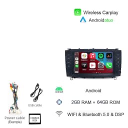 720P Carplay Android 13 Car DVD Player Navigation Stereo Autoradio GPS Radio For Mercedes Benz CLK 200K 280 350 W209 2005-2012