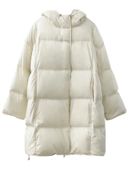CHIC VEN Women Down Coats Loose New 90 White Duck Down Jacket Medium Long Hooded Female Down Jacket Autumn Winter 2024