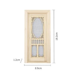 1/12 Scale Dollhouse Miniature 6 Panel Interior Wooden Door Frame DIY Plain Embryo Material Furniture Doll House Accessories