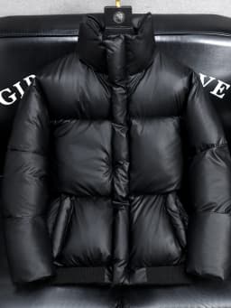 2025 Winter Men's Thickened down Cotton Jacket PU Leather Cold Resistance Warm Fashionable City Style Long Sleeve Regular Fit
