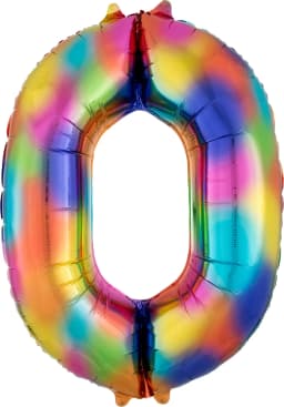 New 40-inch Rainbow Color Large Digital Aluminum Balloon Digital Balloon Birthday Party Decoration Layout Balloon
