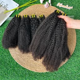 4C Afro Kinky Curly Hair Bundles 100% Raw Vietnamese Virgin Human Hair Extensions Cuticle Aligned Single Donor For Black Women