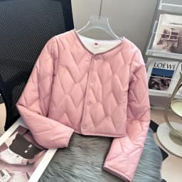 Thickened Fleece Inner Cotton Jacket Women's Base Layer Short Style Shoulder Protection Long Sleeve down Cotton Coat Outerwear