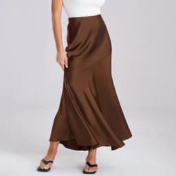 Summer Elastic High Waist Solid Color Elegant Satin Long Skirt For Women 2024 Fashion Bodycon Office Lady Skirts