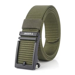 KOLBER Thick Casual Belt for Men Metal Automatic Buckle Soft Real Nylon Tactical Outdoor Belt Non-Hole Work Belt Male Waistband