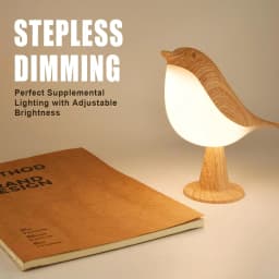 Touch small table lamp bird lamp 3-color dimming USB rechargeable cordless bedside night light children's bedroom living room