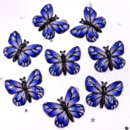 Resin Shiny Colorful Crystal Butterflies Flatback Rhinestone 1 Hole Appliques Ornaments 10pcs Home Figurines decor Crafts