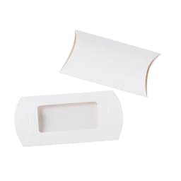 20Pcs/Lot Pillow Shape blank Kraft Paper With Window Gifts Box Jewelry Packaging Boxes for Birthday Wedding Party Supplies