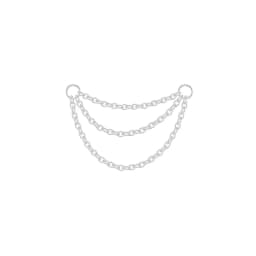 AIDE 925 Sterling Silver 9 Types Zircon CZ Chain Spare Parts Rock Punk Hoop Piercing Hoops Drop Earring Fine Jewelry Gift 1pc