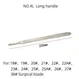Extra Long Stainless Steel Surgical Knife Handle, 3 # 4 # 7 # 9 # Round Knife Holder for Hobby Carft Carving Model DIY blade