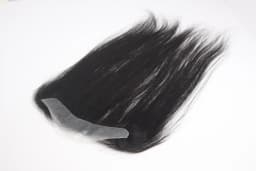 Unisex Tape-On Toupee - Straight Human Hair V-Shape Hairline PU Thin Biological Base Replacement (2x16cm 13inch)
