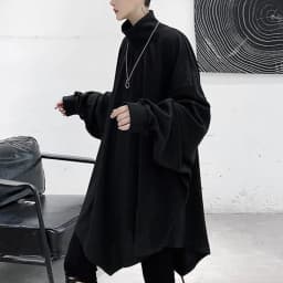 Mens Autumn Sweatshirt Bat Sleeve Dark Gothic Sweatshirt Streetwear Nightclub Stage Performance Fashion Top Men'S Clothing 2025