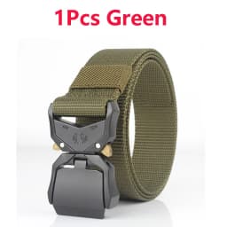 Nylon Braided Tactical Belt Men's Outdoor Quick Release Buckle Military Belt Casual Training Hunting Golf Trouser Waist Belt