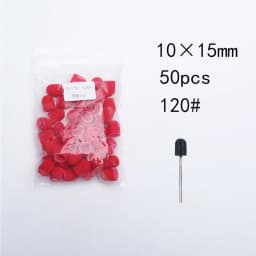 50PCS Green Nail Sanding Caps Bands With Rubber Drill Polishing Nail Art Rotating Remove Burrs Manicure Pedicure Accessory Tool
