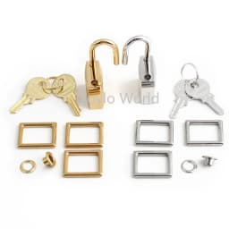 2-10Sets Gold,Silver Metal Twist Locks For Leather DIY Handbags Purse Tote Bags Case Clasps Closure Buckles Hardware Accessories