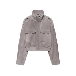 2026 Women Short Jacket Stand Collar Zip Up Flap Pockets Faux Suede Jackets Fashion Autumn New Vintage Loose Solid Jackets