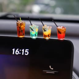 Funny Mini Drink Cup Car Ornaments Cute Simulation Iced Americano Iced Tea Drink Car Center Console Decorations Diy Crafts Gifts