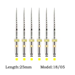 25/21mm Dentl Files SC Forward Rotation NiTi File Systemfor Endodontic Treatment Dentistry Materials 6Pcs/Box SOCO PLUS