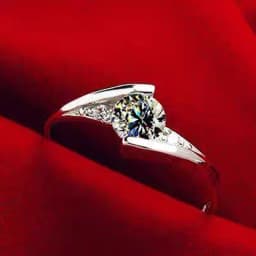 With Certificate Luxury 18K White Gold Rings,100% Solid Silver 925 Ring, High Quality Zirconia Diamond Wedding Band for Women