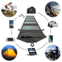 6-Fold 800W Foldable Solar Panel 20W/H Portable Solar Panels Charger USB 5V DC Full Time Power Solar Panel Mobile Power Supply