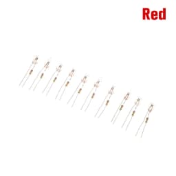 10Pcs Neon Indicator Light Green Red Blue Signs 6mm Neon Lamp Glow 2 Copper Wire 6X13mm Neon Indicator Bulbs