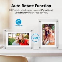 Acrylic Digital Photo Frame 5 and 7 Inch IPS Screen 4GB Memory Rechargeable Battery Auto Rotate Portable Digital Picture Frame