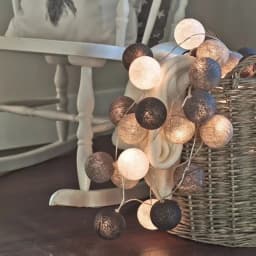 Cotton Garland Balls Lights String Christmas Easter Outdoor Hanging Party Baby Kids Room Bed Fairy Lights Decorations