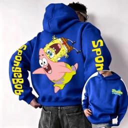 SpongeBob SquarePants and Patrick Star Cartoon Anime 2026 Spring and Autumn Men's and Women's Fashion Sports Hoodies