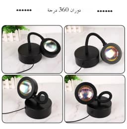Sunset Lamp Projection Led Lights with Remote 16 Colors Night Light 360° Rotation Rainbow Lights 4 Modes Setting for Photograph