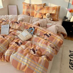 1 Pcs High Density Quilt Durable Quilt Cover Korean Aesthetic Stripe Duvet Covers Soft Skin-Friendly Breathable Comforter Cover