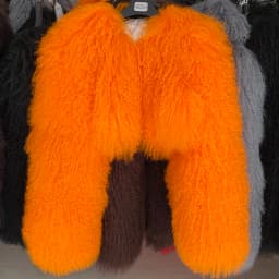 YOLOAgain Plus Size 8XL Women's Real Mongolia Sheep Fur Jacket Cropped Jacket Streetwear