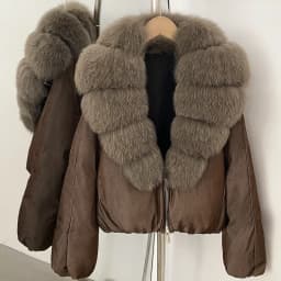 OFTBUY 90% White Duck Down Coat Luxury Winter Puffer Jacket Women Female Real Natural Fox Raccoon Fur Thick Warm Parkas