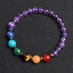 7 Chakra Bracelet Natural Gem Stone Beads Bangle Women Crystal Healing Anxiety Jewellery Mandala Yoga Meditation Bracelets Gift