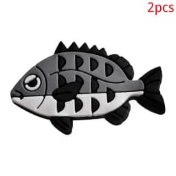 2024 PVC fish series 2pcs lot cute shoe buckle charms accessories decorations for sandals sneaker clog unisex lovers gift drop
