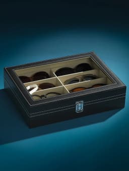 High-End PU Leather Glasses Case Large-Capacity for Men Women Sunglasses Myopia Glasses Jewelry Display Box