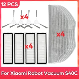 For Xiaomi Robot Vacuum S40C / E101 Parts Accessories Main Side Brush Filter Mop Rag Robot Vacuum Cleaner Consumable