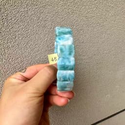 2026 AAA Grade Natural Larimar/Copper Pectolite Bead 10x14mm Bracelet Dominicana Genuine Larimar Gemstone Bangle Woman Wholesale