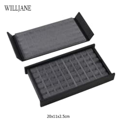 Jewelry Gemstone and Diamond Color Grading and Sorting Display Tray with Lid Gem Stone Box Beads Storage Organiser Travel Case