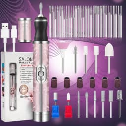 Electric Nail File Set Nails 4 Speeds Cordless Acrylic Nail Tool Thick Nails Edge Shaping Polishing Grinding Nursing Dead Skin