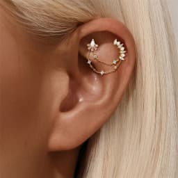 AIDE 925 Sterling Silver 9 Types Zircon CZ Chain Spare Parts Rock Punk Hoop Piercing Hoops Drop Earring Fine Jewelry Gift 1pc