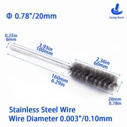 DIY Drill Brushes 50 X 150mm Stainless Steel Wire Tube Brush for Inner Diameter Deburring Polishing Cleaning Rust Removing