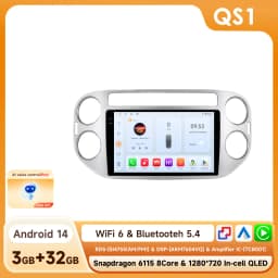 9'' AI Intelligent System Car Radio for VW Volkswagen Tiguan 1 NF GPS Wireless CarPlay Android Auto 4G 2 Din 2din Autoradio WIFI