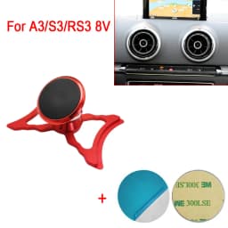 Car Phone Holder For Audi A3/S3/RS3 8P 8V Sline Sportback Air Vent Magnetic Mount GPS Stand 360 Degree Rotatable Mobile Bracket