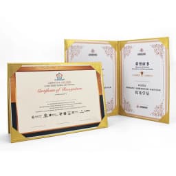 Gold/Silver Good Quality A4 Certificate Shell Wedding Ceremony