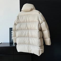 Janveny2025 New Winter Light Soft Warm White Duck Down Jacket Women Stand up Collar Short Puffer Jacket Fashion Puff Loose Parka