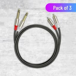 6.35mm To RCA Cable Dual 1/4 TS Male To Dual RCA Male Stereo Audio Cable for Guitar AV Receiver Speaker Amplifier Home Theater