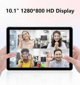 COLORROOM Android 15 10.1 Inch Tablet with Case,Keyboard Mouse, 24GB RAM 64GB ROM, GMS, 1TB Expandable, 2-in-1 Tablet for Work