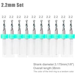 XCAN 10pcs 0.1-3.175mm PCB Drill Bit 3.175 Shank Micro Carbide Drill Bit Set For Printed Circuit Board Wood Modeling
