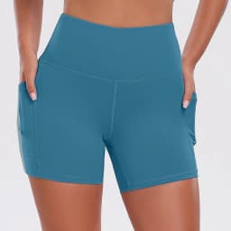 Women Shorts with Pockets Tummy Control Butt Lifting Cycling Tights Stretchy Slim Gym Sports Shorts Summer Casual Wear