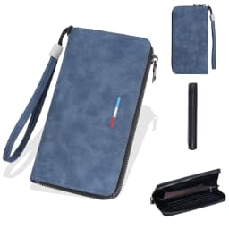 New Men's Long Wallet Zipper Design Multi-Card Slots Large Capacity for Phone & Coins High Quality Male Clutch Style